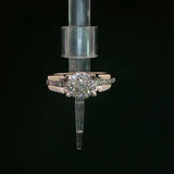 Diamond Cluster Engagement Ring in White Gold