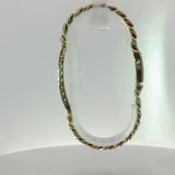 Yellow Gold Diamond Pave Cuban Link ID Bracelet