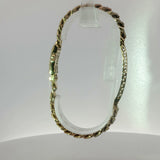 Yellow Gold Diamond Pave Cuban Link ID Bracelet