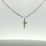 Diamond Starburst Cross Pendant Necklace in Yellow Gold
