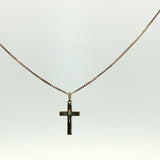 Diamond Starburst Cross Pendant Necklace in Yellow Gold