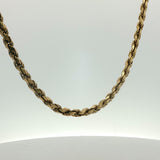 Classic Yellow Gold Rope Chain Necklace