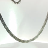 Multi-Row Diamond Collar Necklace in White Gold
