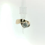 Yellow Gold Sweeping Bypass Diamond Ring