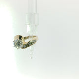 Yellow Gold Sweeping Bypass Diamond Ring