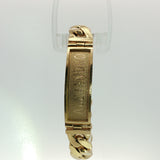 Yellow Gold Personalized ID Curb Chain Bracelet