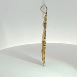 Yellow Gold Diamond Accent Saint Pendant