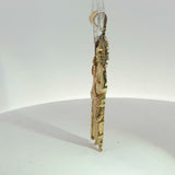Yellow Gold Diamond Accent Saint Pendant