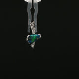 Freeform Opal Pendant in White Gold