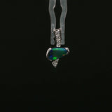 Freeform Opal Pendant in White Gold