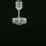 White Gold Three-Stone Diamond Halo Ring