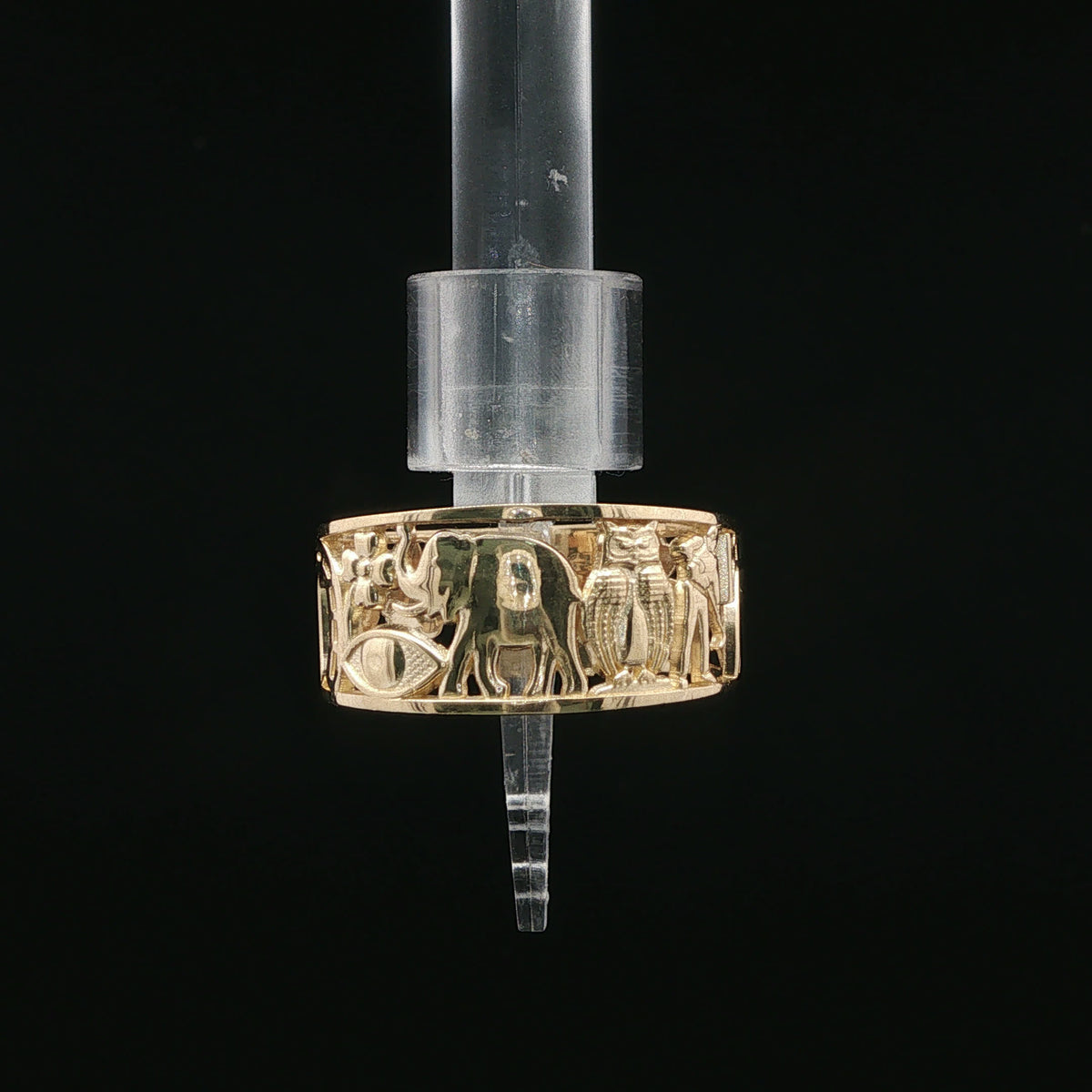 Yellow Gold Animal Motif Cutout Band Ring