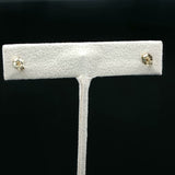 Round Cut Diamond Stud Earrings in White Gold