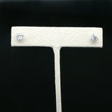 Classic Round Diamond Stud Earrings — White Gold