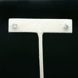 Classic Round Diamond Stud Earrings — White Gold