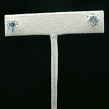 Classic Round Diamond Stud Earrings in White Gold