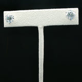 Classic Round Diamond Stud Earrings in White Gold