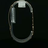 Yellow Gold Greek Key ID Chain Bracelet