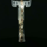 Yellow Gold Greek Key ID Chain Bracelet