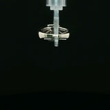 Diamond Double Halo Cluster Ring in White Gold