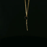 Yellow Gold Diamond Cross Pendant Necklace