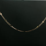 Yellow Gold Alternating Link Chain Necklace