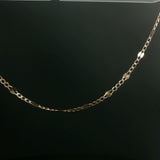 Yellow Gold Alternating Link Chain Necklace