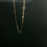 Yellow Gold Alternating Link Chain Necklace