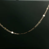 Yellow Gold Alternating Link Chain Necklace