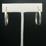Diamond-Cut Yellow Gold Hoop Earrings