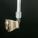 Oval Citrine Square Halo Pendant in White Gold