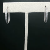 Diamond Inside-Out Hoop Earrings in White Gold