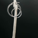 Diamond Inside-Out Hoop Earrings in White Gold