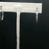 Diamond Inside-Out Hoop Earrings in White Gold