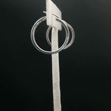 Diamond Inside-Out Hoop Earrings in White Gold