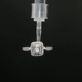 White Gold Diamond Composite Halo Ring