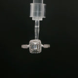 White Gold Diamond Composite Halo Ring