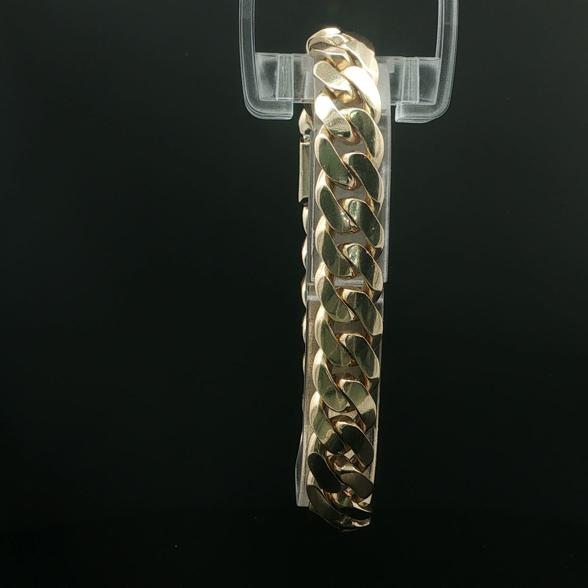Classic Yellow Gold Cuban Link Chain Bracelet