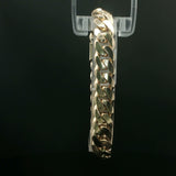 Classic Yellow Gold Cuban Link Chain Bracelet