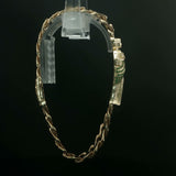Yellow Gold Emerald Saint Figure Chain Bracelet