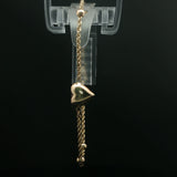 Yellow Gold Heart Motif Chain Bracelet