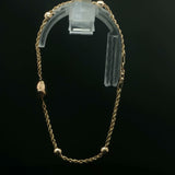 Yellow Gold Heart Motif Chain Bracelet