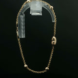 Yellow Gold Heart Motif Chain Bracelet