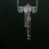 Oval-Cut Amethyst Chain Bracelet in Yellow Gold