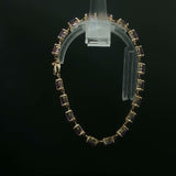 Oval-Cut Amethyst Chain Bracelet in Yellow Gold