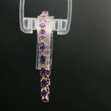Yellow Gold Oval Amethyst Tennis Bracelet