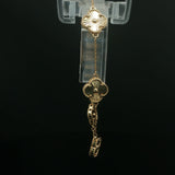 Yellow Gold Clover Motif Chain Bracelet