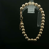 Classic Yellow Gold Spherical Beaded Bracelet