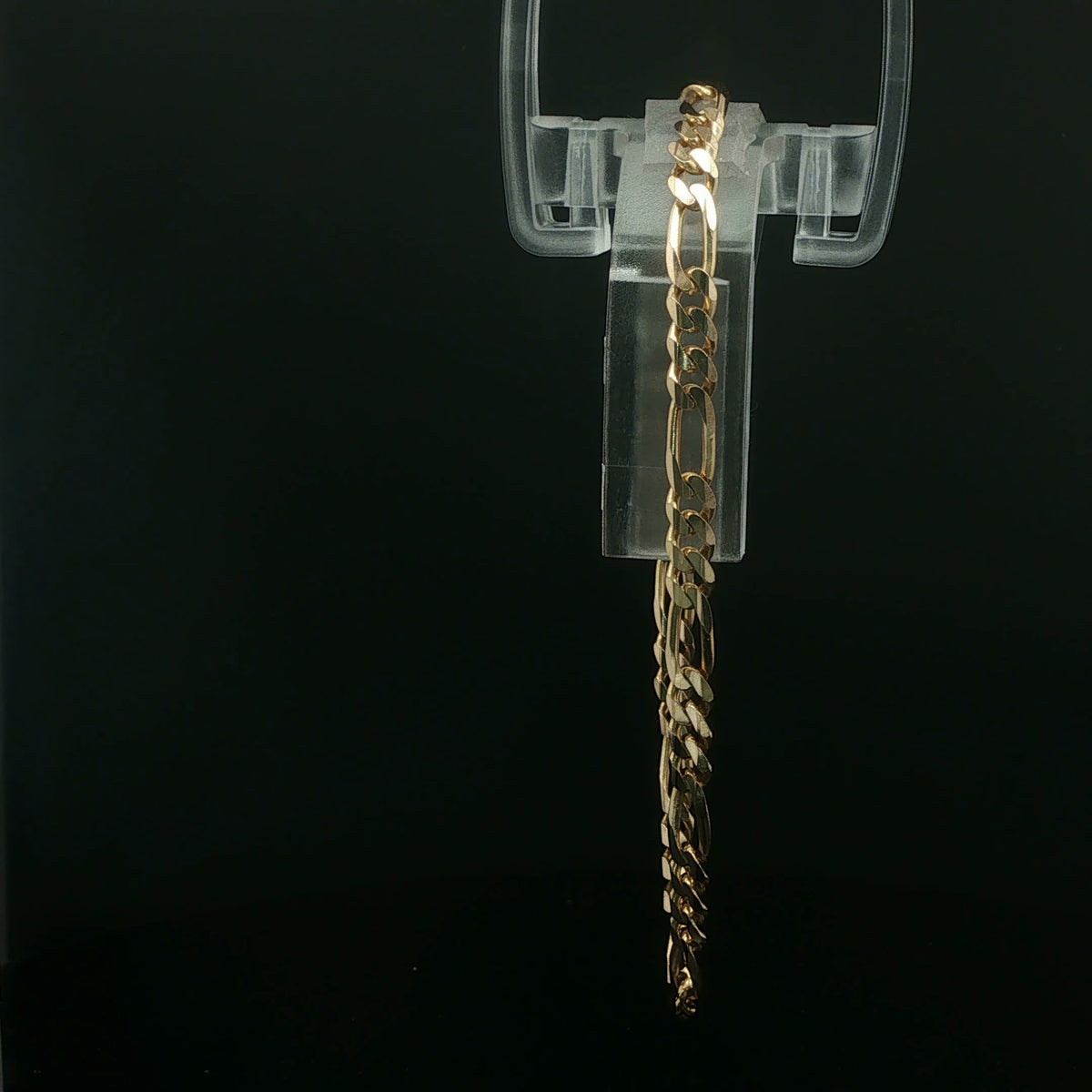 Classic Yellow Gold Figaro Link Chain Bracelet