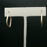 Yellow Gold Textured Twisted Hoop Earrings